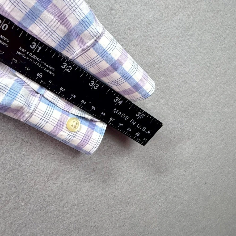 Banana Republic Shirt Mens XL Check Plaid Non-Iron Tailored Slim‎ Fit Button Up